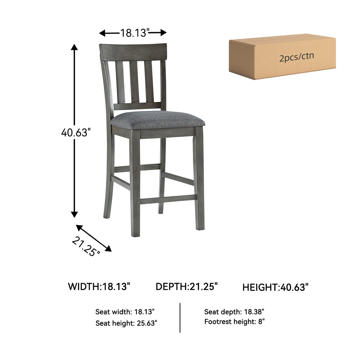 Hallanden Counter Height Barstool Set of 2