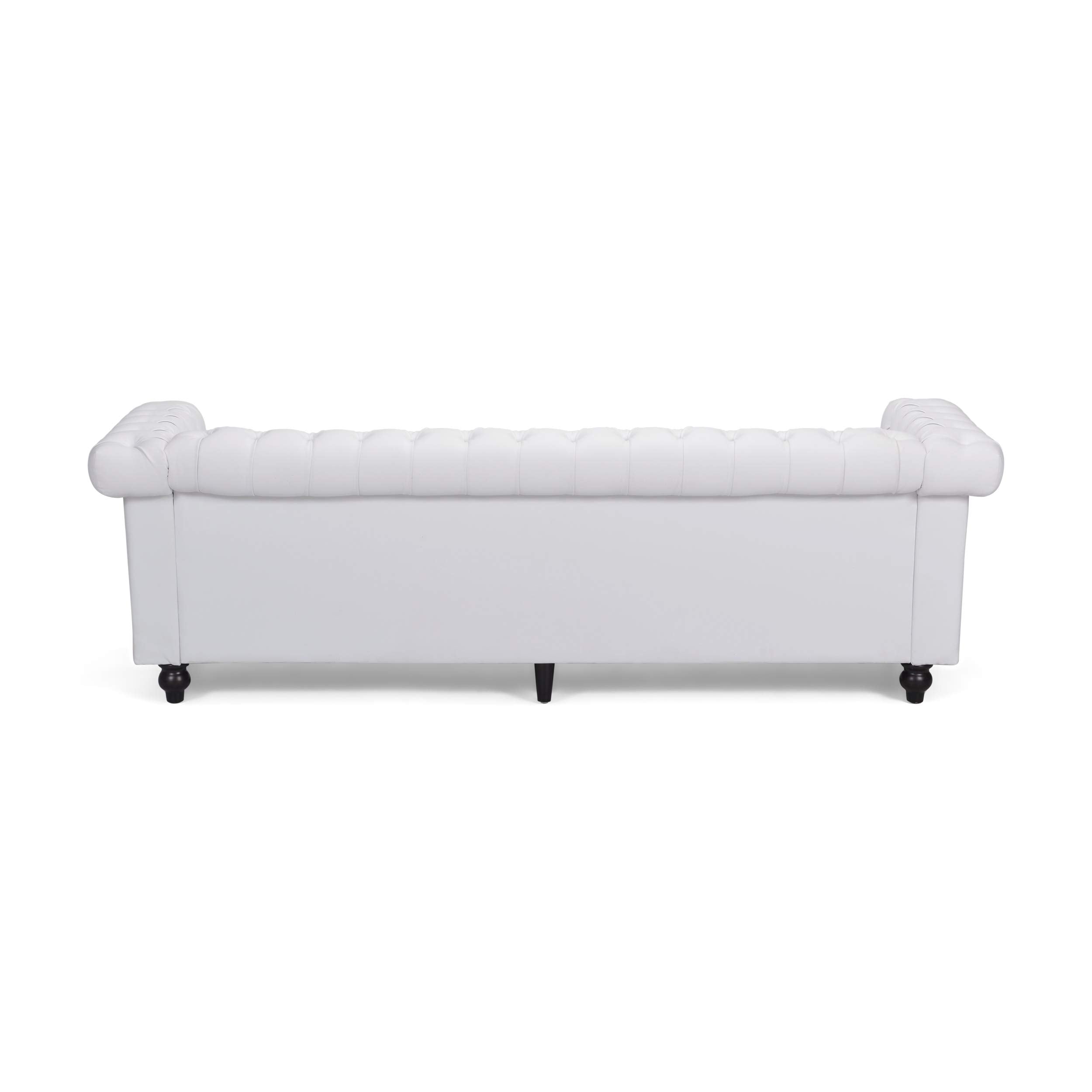 Tufted Chesterfield Faux Leather 3 Seater Sofa