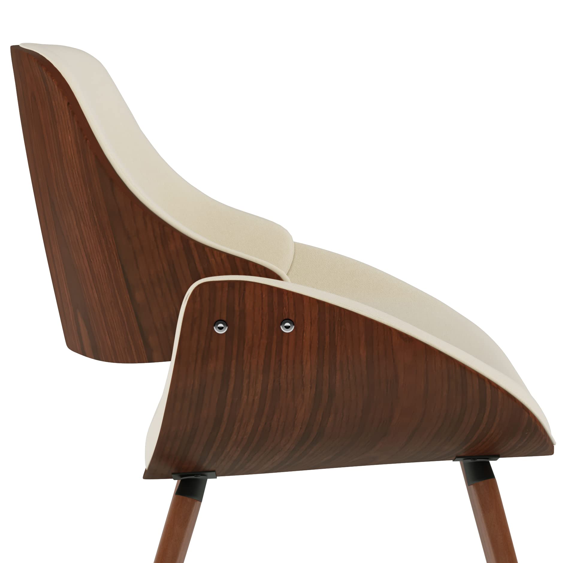 Malden Upholstered Dining Chair with Curved Bentwood Back