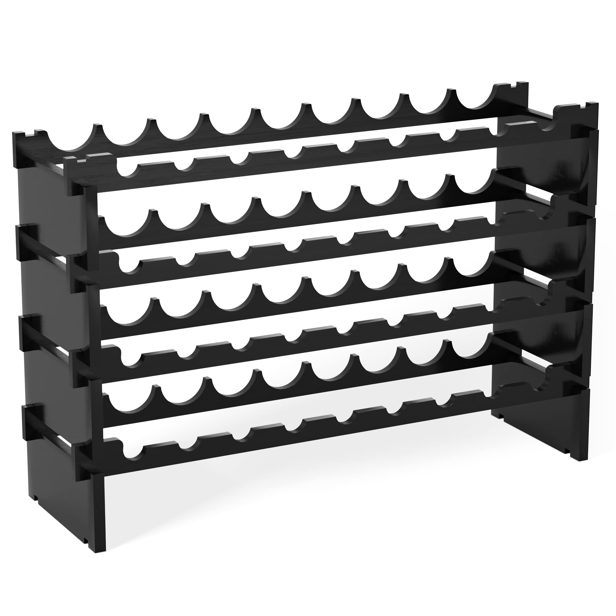36 Bottle Bamboo Wine Rack Floor Standing