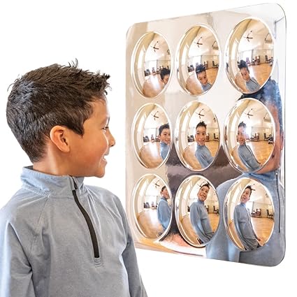 Sensory Wall Toddler Mirror with Convex Bubble