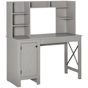 Farmhouse Computer Desk with Hutch and Storage Cabinet