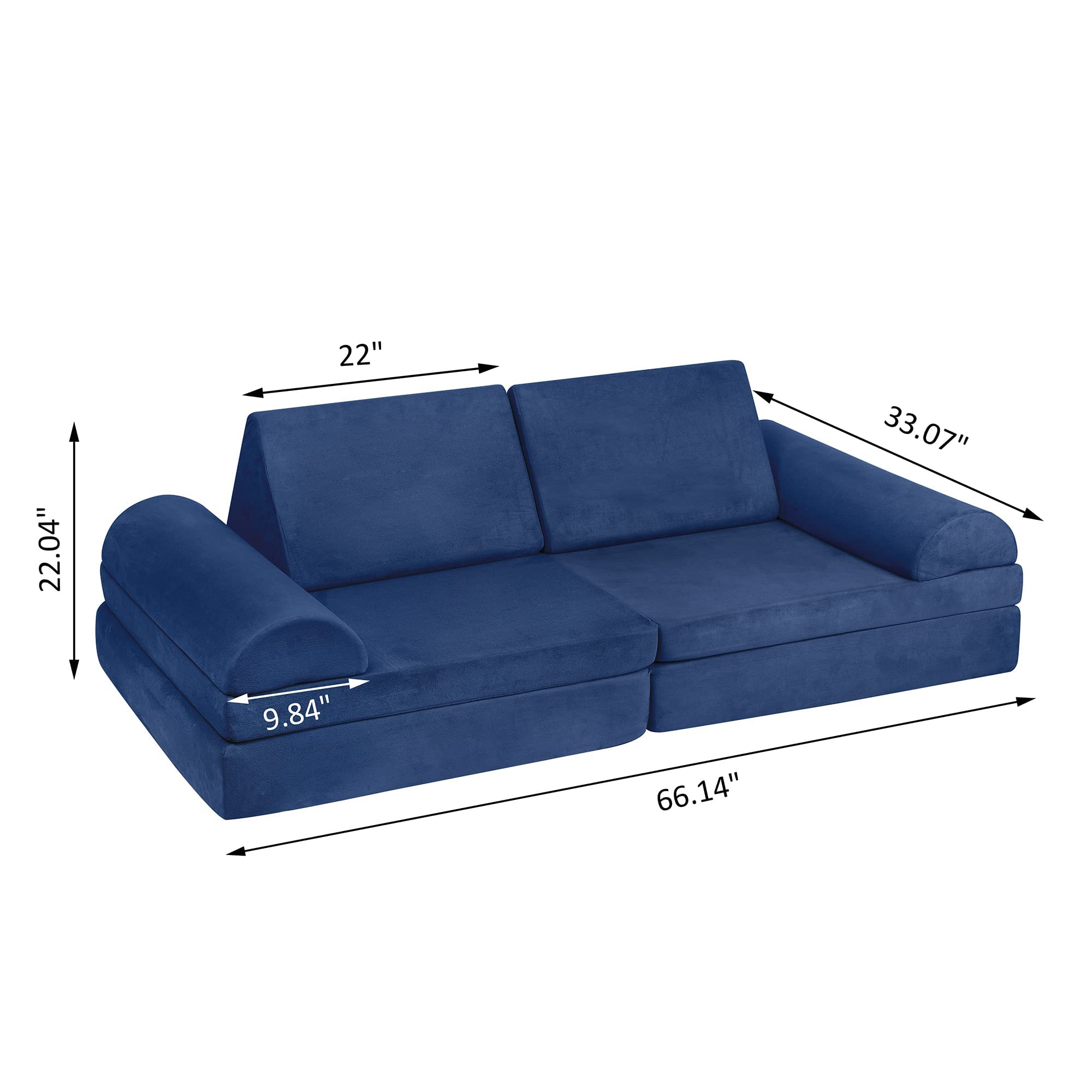 Large Modular Play Couch for Kids