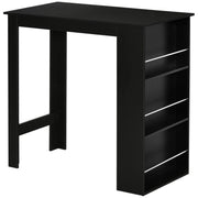 Modern Bar Table with Storage Shelves