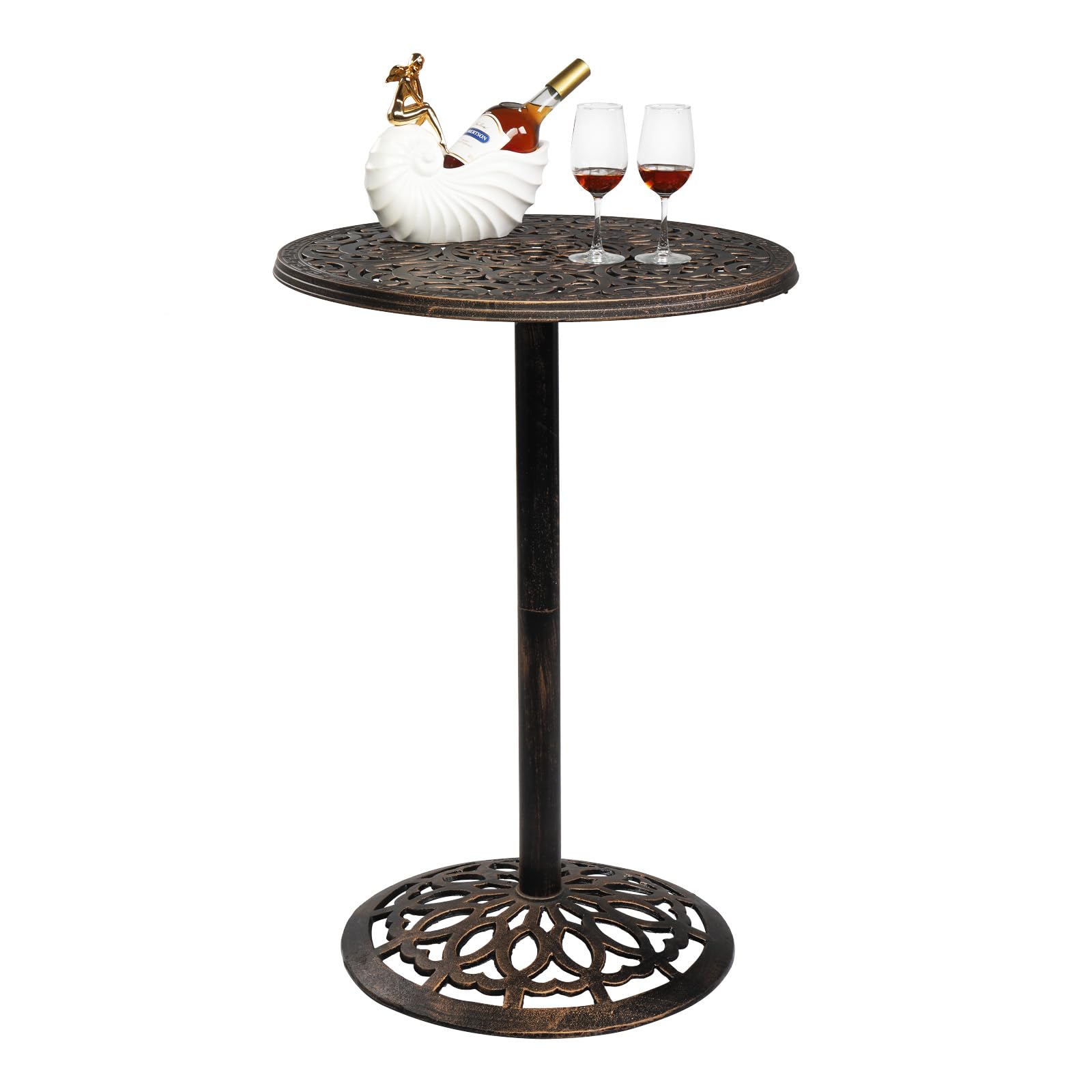 40" Round Cast Aluminum Bar Table