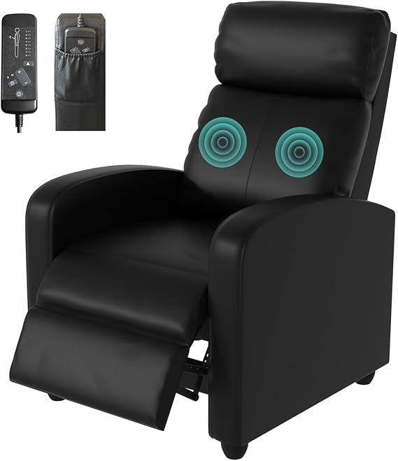 Adjustable Massage Recliner Chair with Footrest
