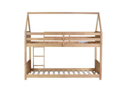 Twin Over Twin House Bunk Bed with Ladder