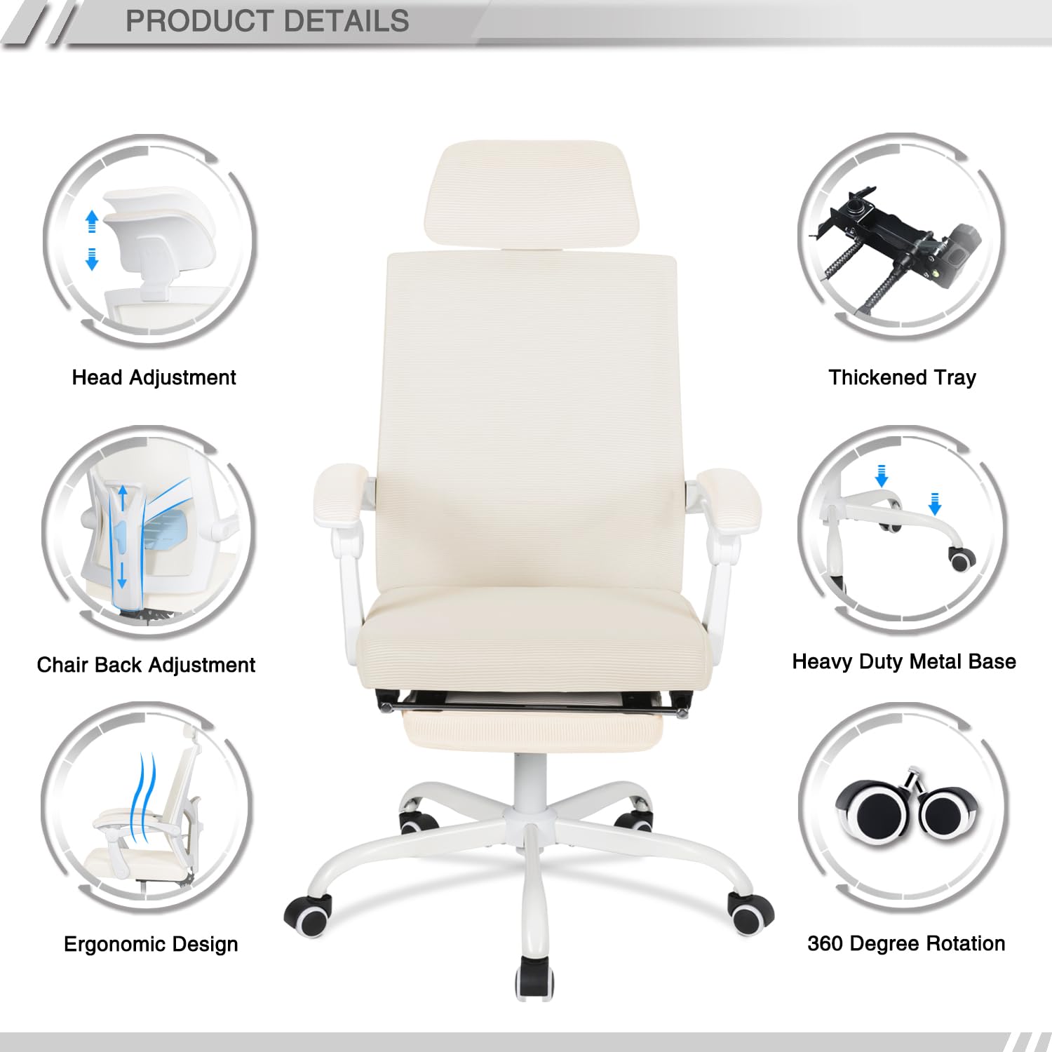 Home Office Desk and Chair Set with Drawers