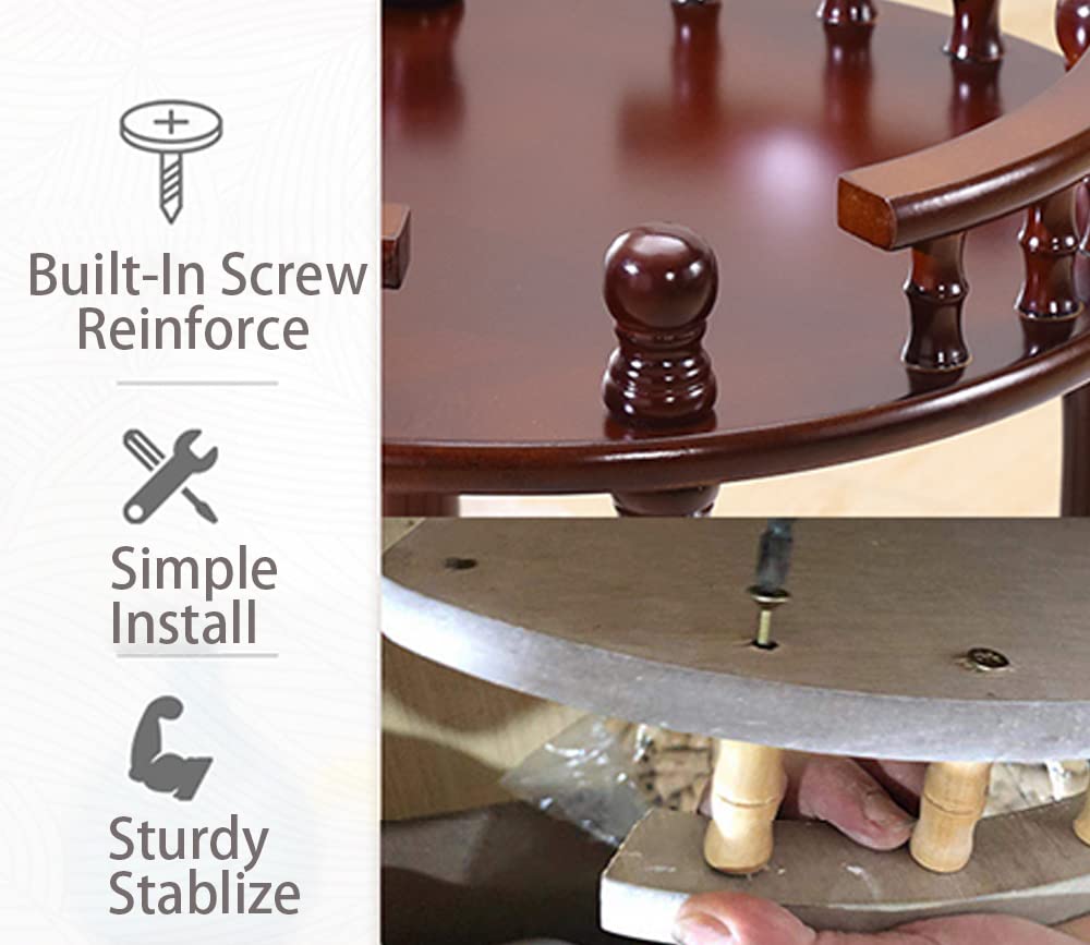 2-Tier Mobile Bar Cart with Wheels