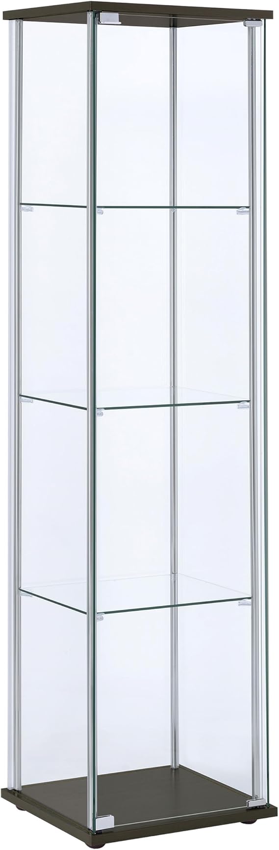 Bellatrix 4-Shelf Glass Curio Display Cabinet