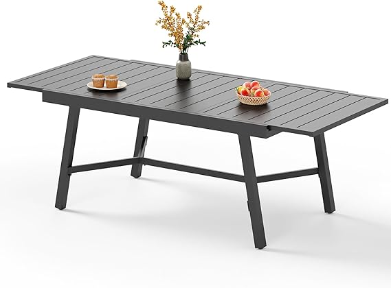 Extendable Metal Outdoor Dining Table