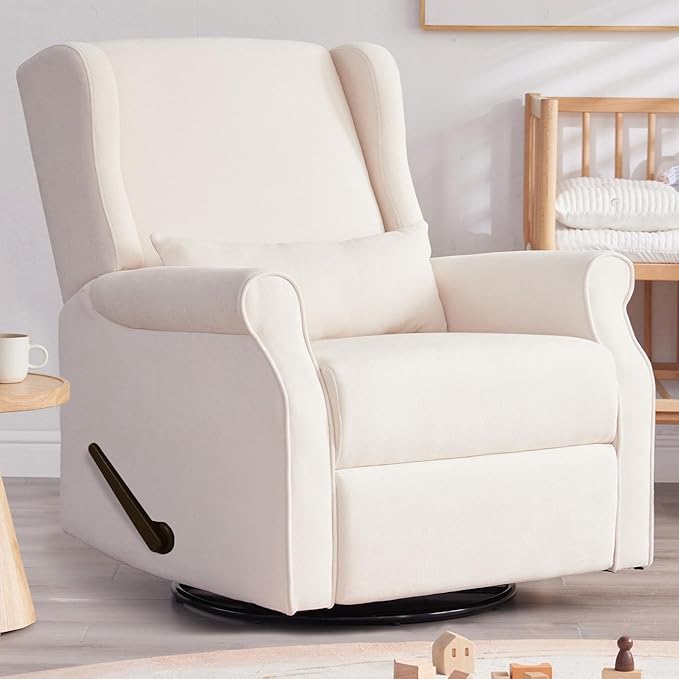 Swivel Glider Recliner with Footrest