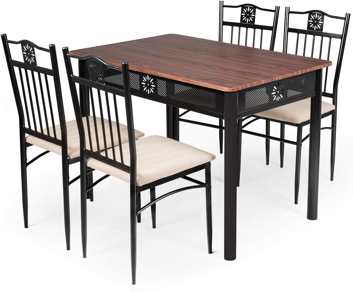 5 Piece Dining Table and Chairs Set