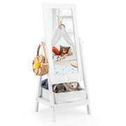 Kids Standing Mirror with Storage