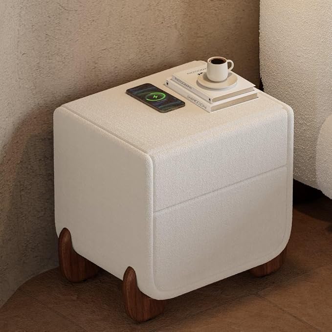 Smart Boucle Nightstand with Wireless Charging Station