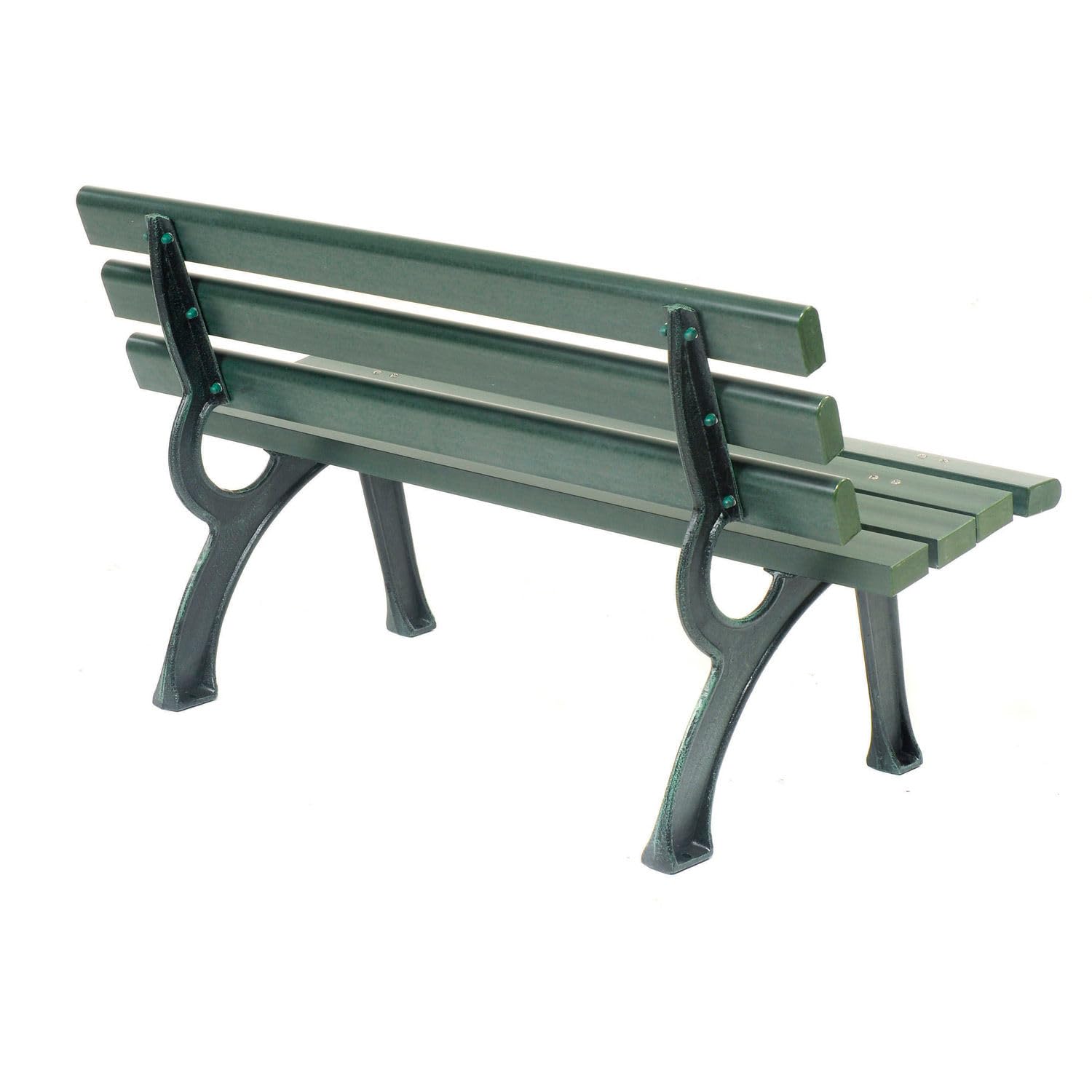 4' Outdoor Park Bench with Backrest
