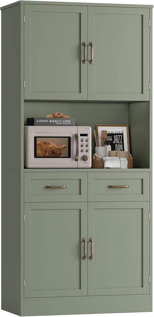 71" Tall Kitchen Pantry Storage Cabinet