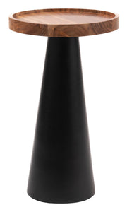 Solid Mango Wood Side Table with Tray Top