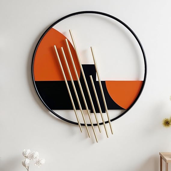 2 Pieces Large Metal Wall Decor 3D Modern Aesthetic Sculptures