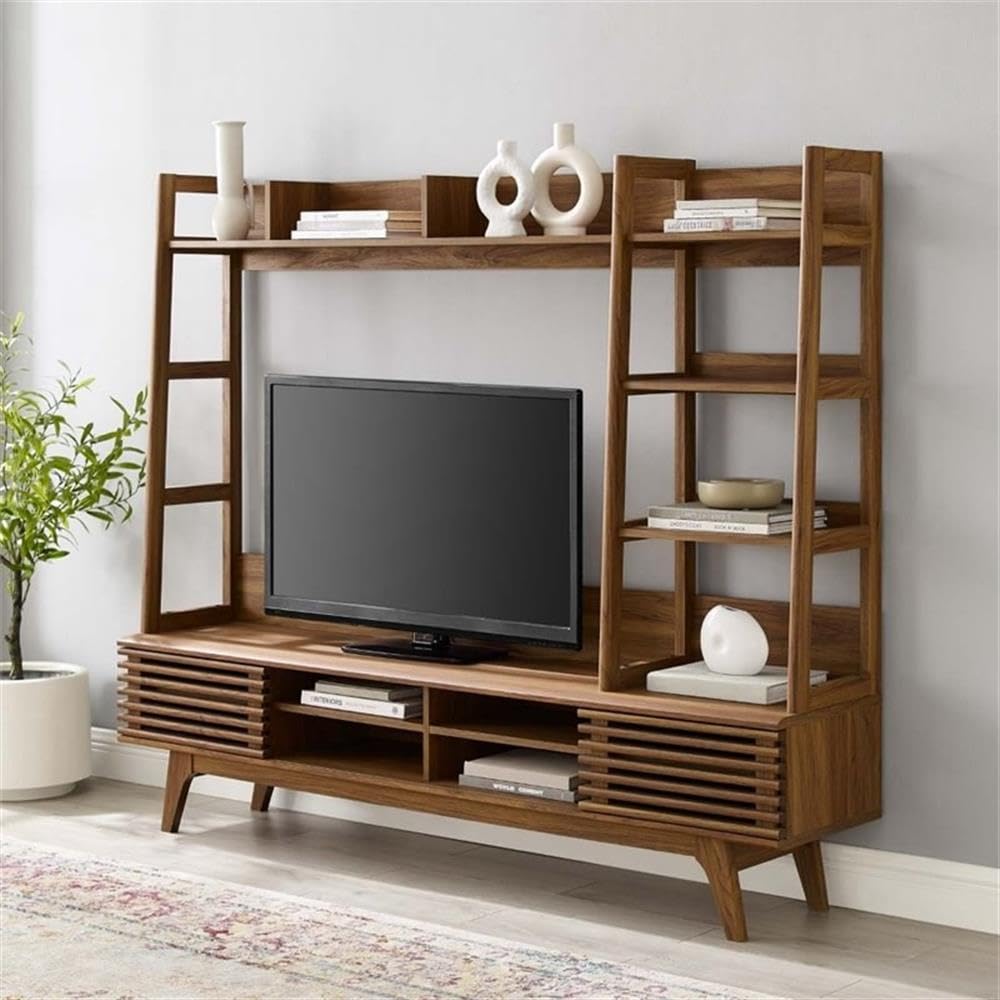70" Mid-Century TV Stand Entertainment Center