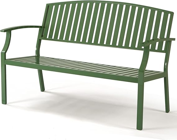 52" Weatherproof Aluminum Outdoor Bench