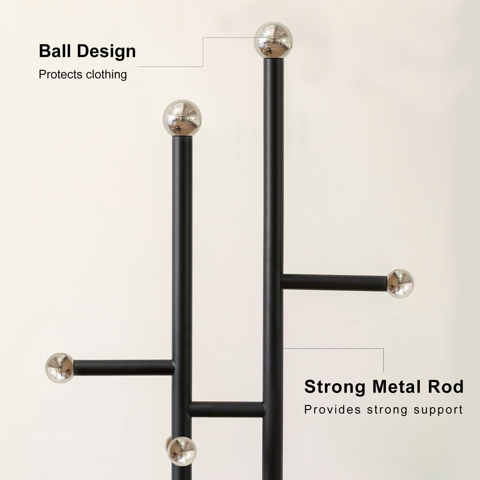 Freestanding Coat Rack with Marble Base