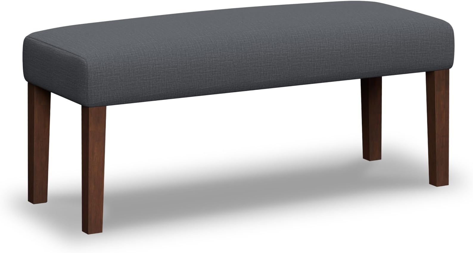 Upholstered Bench with Wood Legs