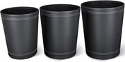 3 Pack PU Leather Office Trash Can Set
