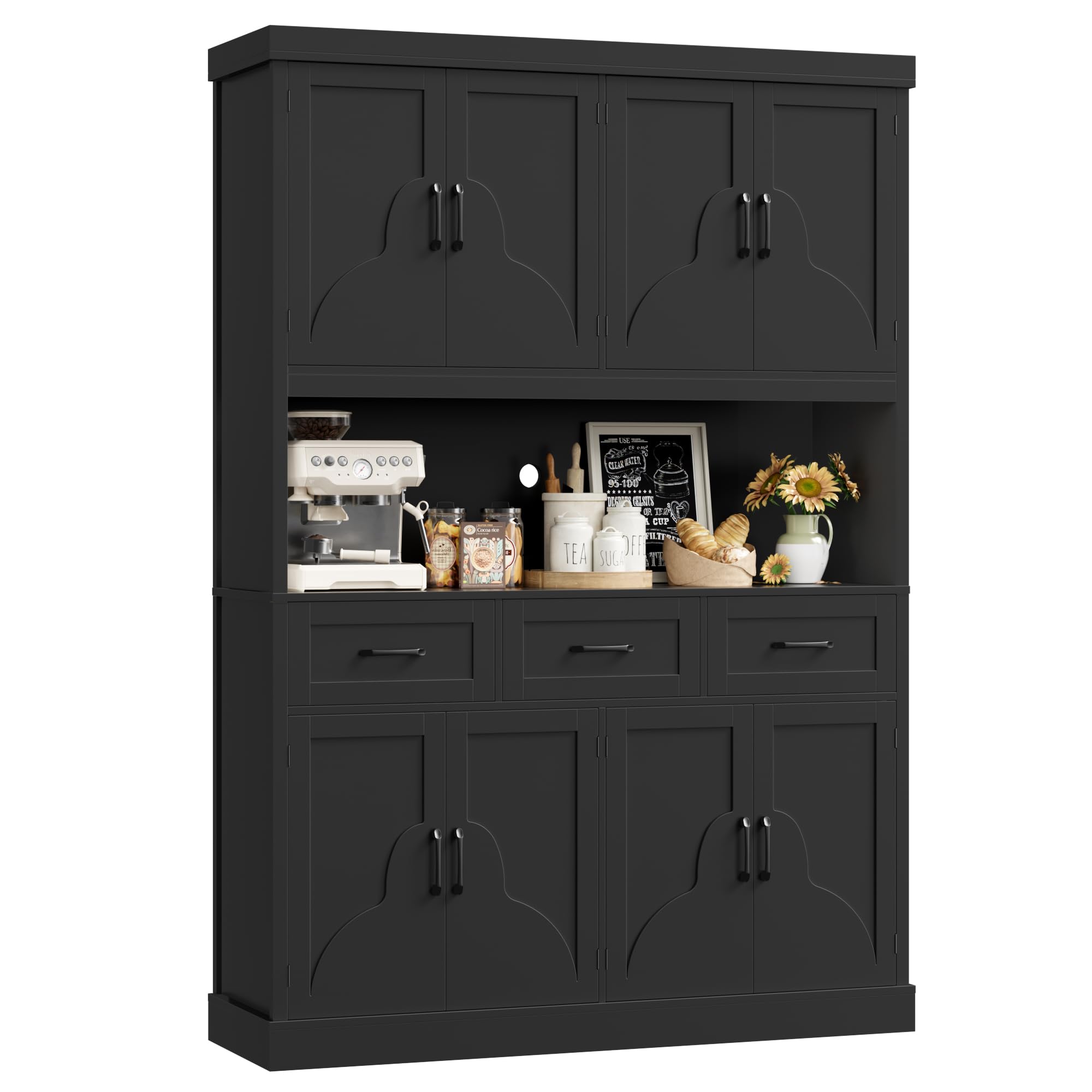 76" Tall Kitchen Pantry Storage Cabinet