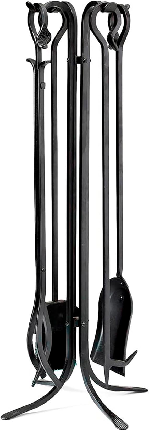 5-Piece Fireplace Tool Set with Stand