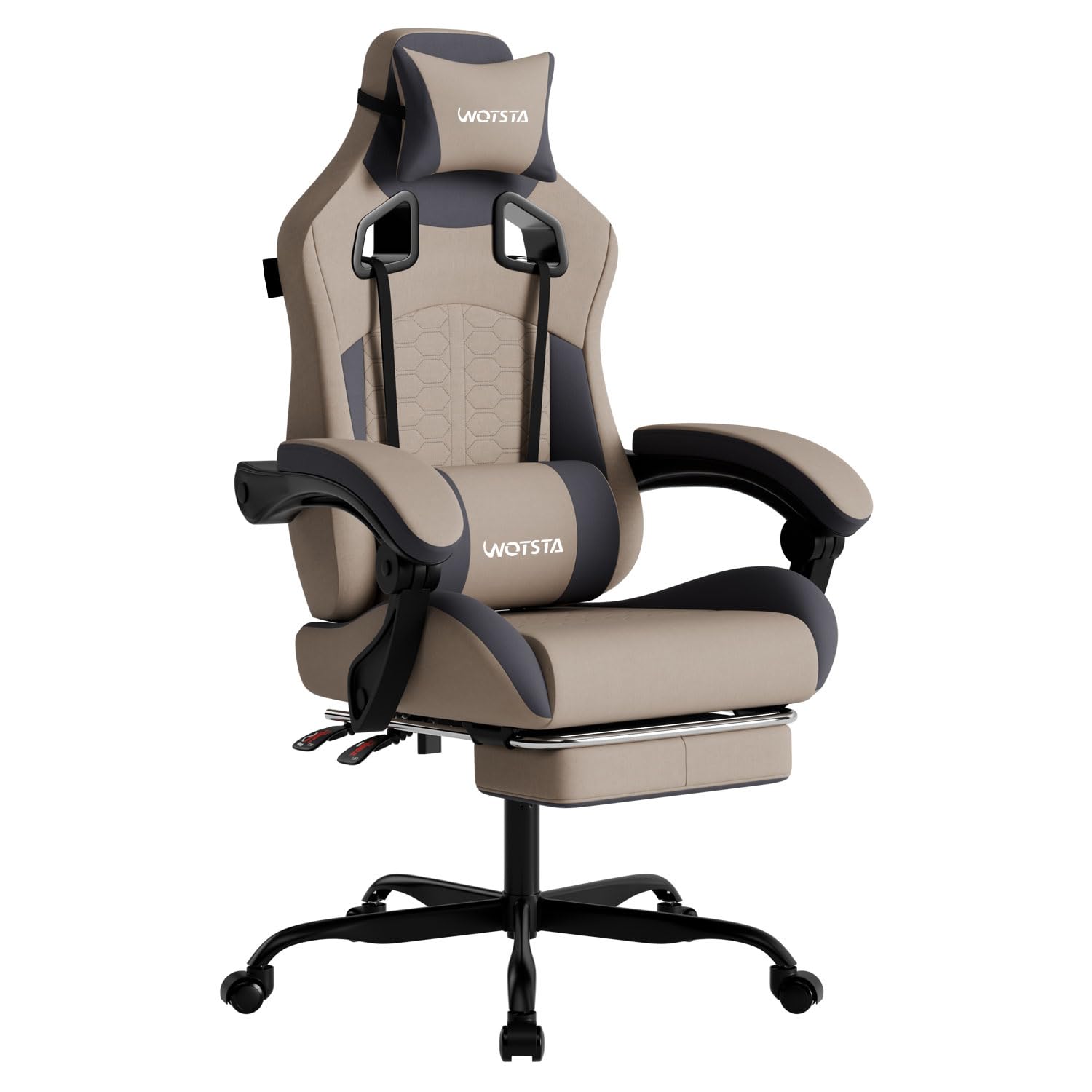 Ergonomic Gaming Chair with Massage and Footrest