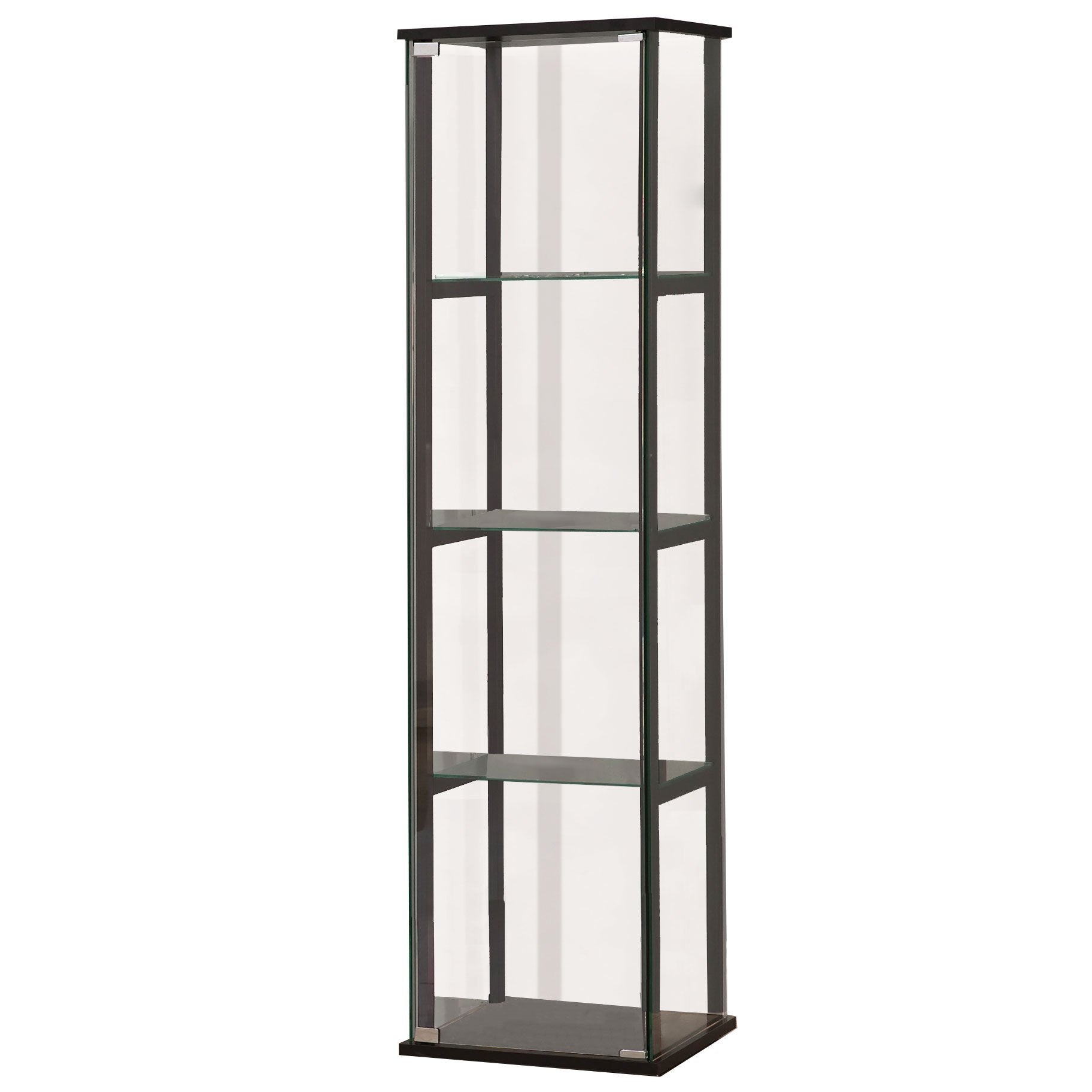 5-Shelf Curio Display Cabinet with Tempered Glass Shelves