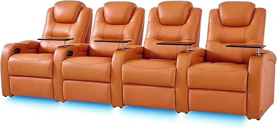 4-Seat Power Reclining Home Theater Sectional