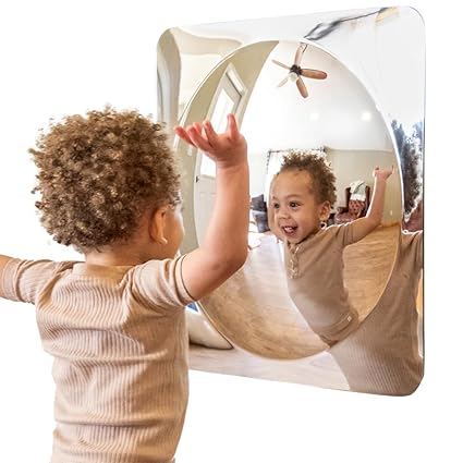 Sensory Wall Toddler Mirror with Convex Bubble