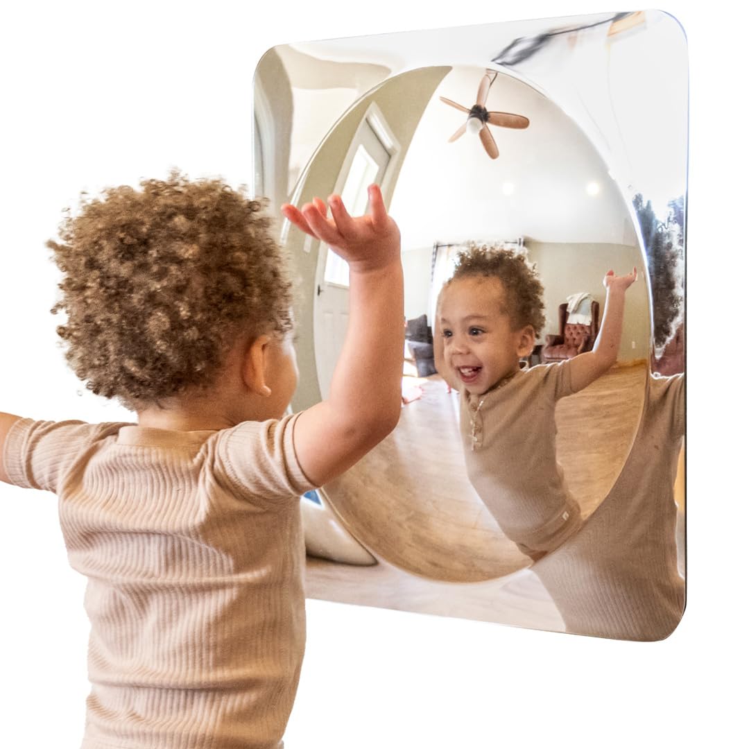 Sensory Wall Toddler Mirror with Convex Bubble