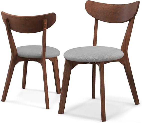 Dining Chairs Set of 4 with Curved High Back