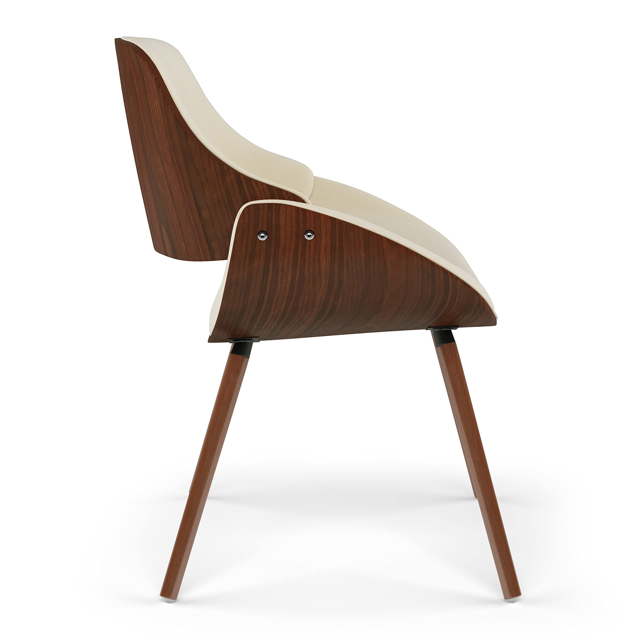 Malden Upholstered Dining Chair with Curved Bentwood Back