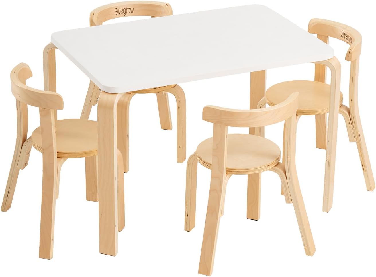 Kids Table and 2 Chairs Set - Wooden Furniture