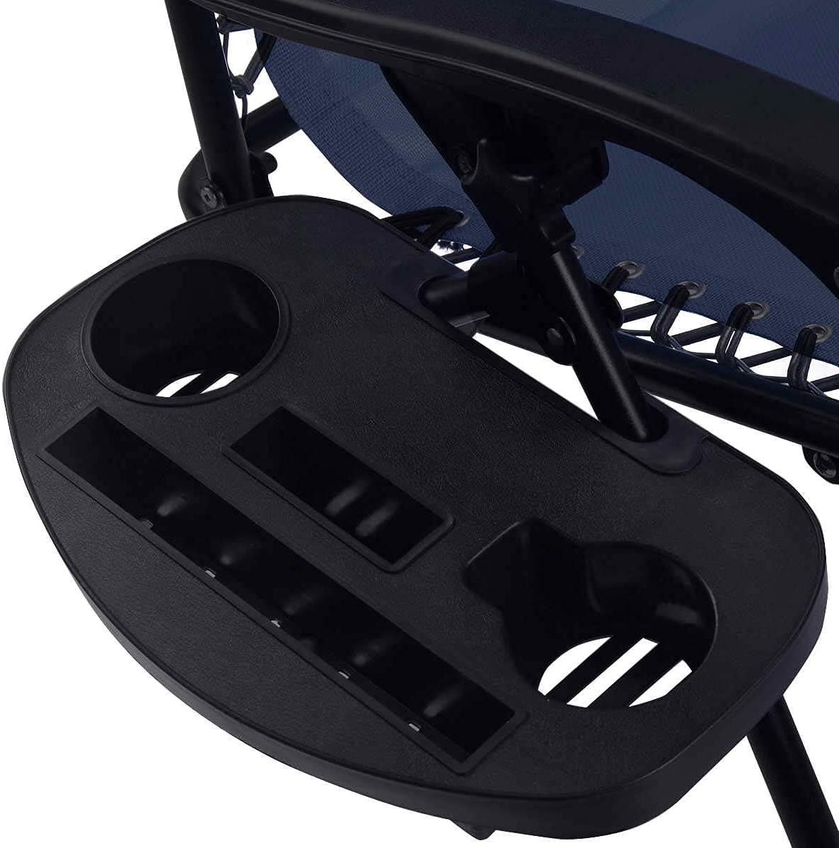 Rainfally Set of 2 Zero Gravity Chair, Outdoor Folding Lounge Chair w/Cup Holder & Headrest, Adjustable Reclining Patio Chair for Poolside, Backyard, Beach,Camping