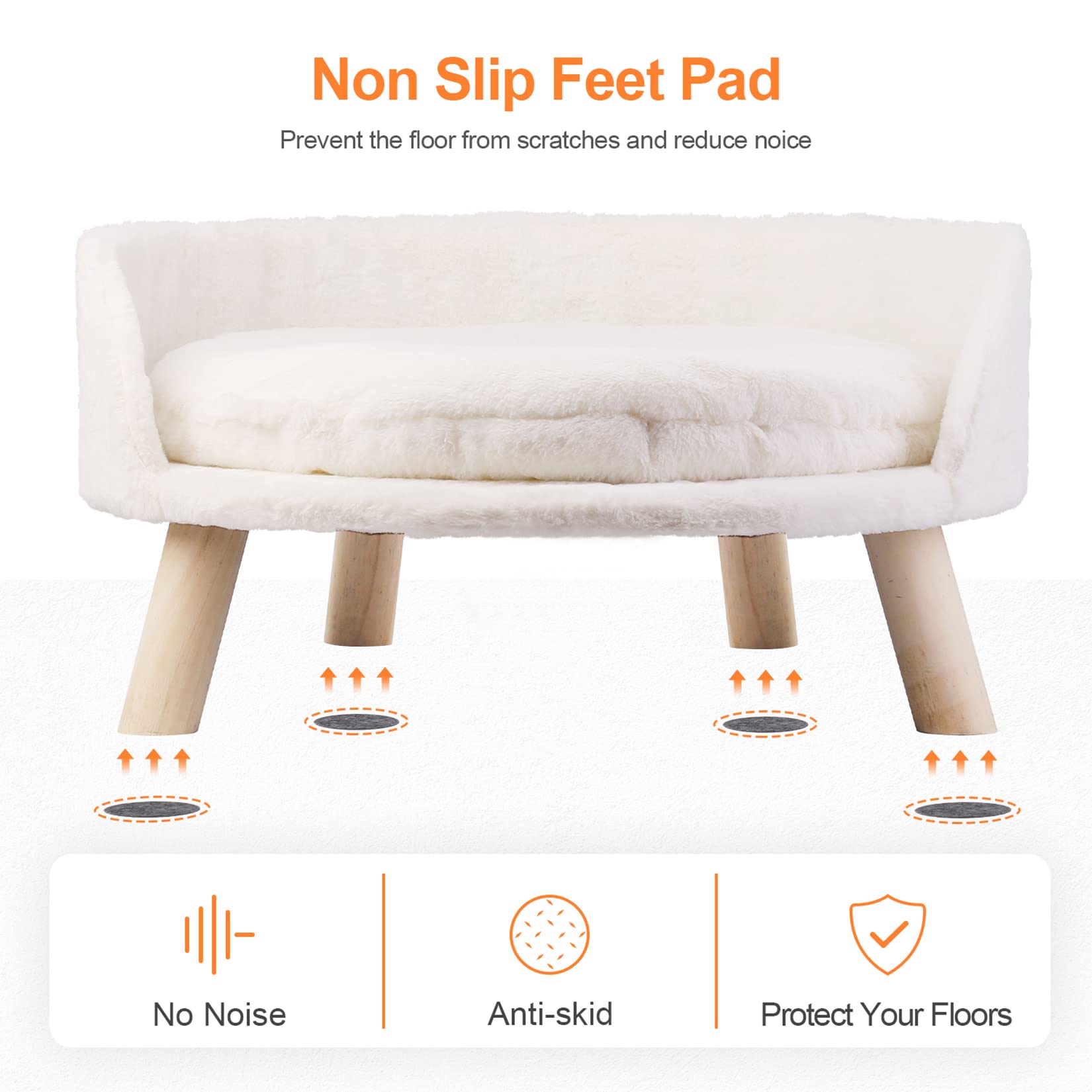 Elevated Pet Bed with Cozy Waterproof Pad