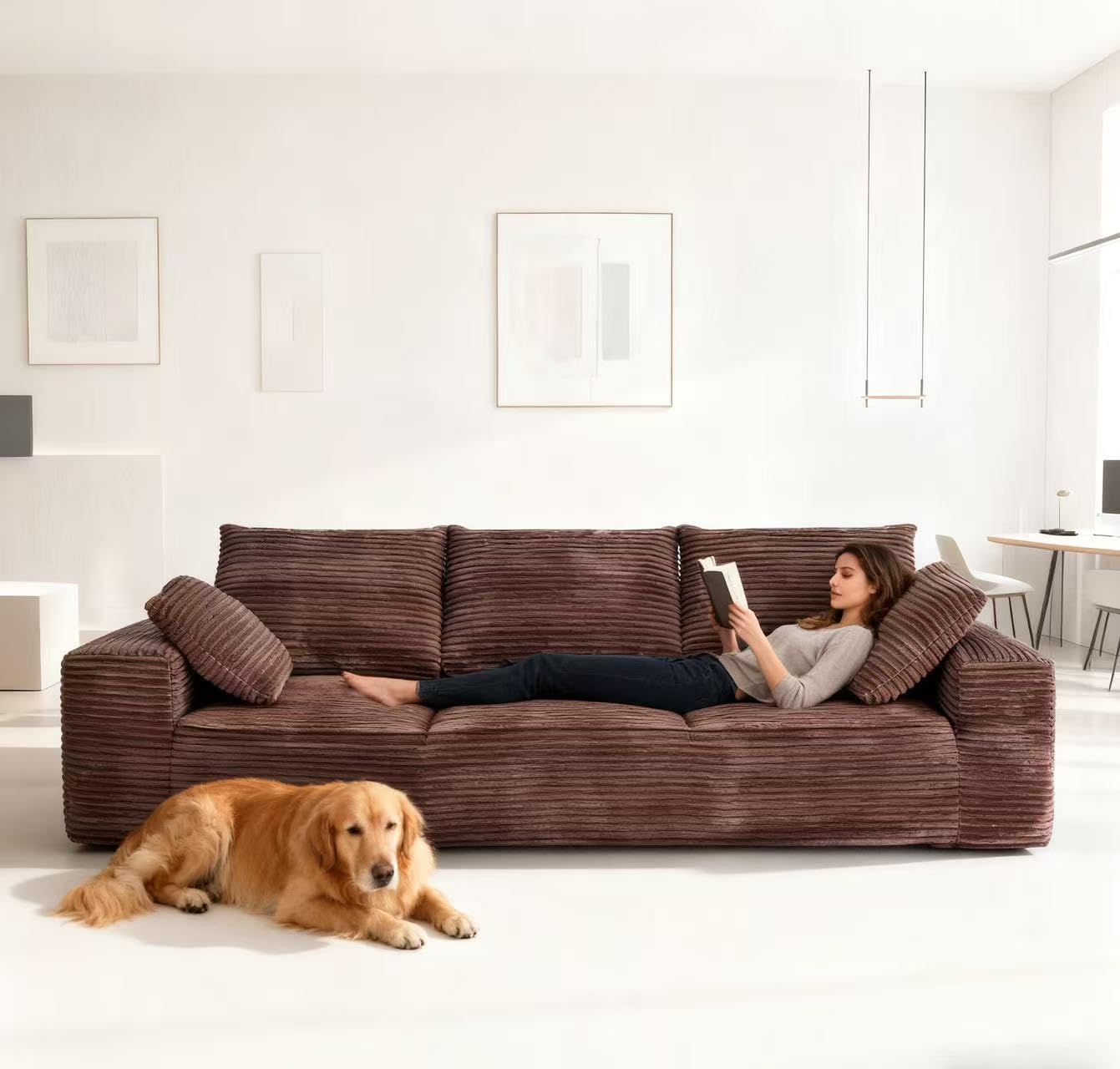 104.3" Modular Sectional Cloud Couch