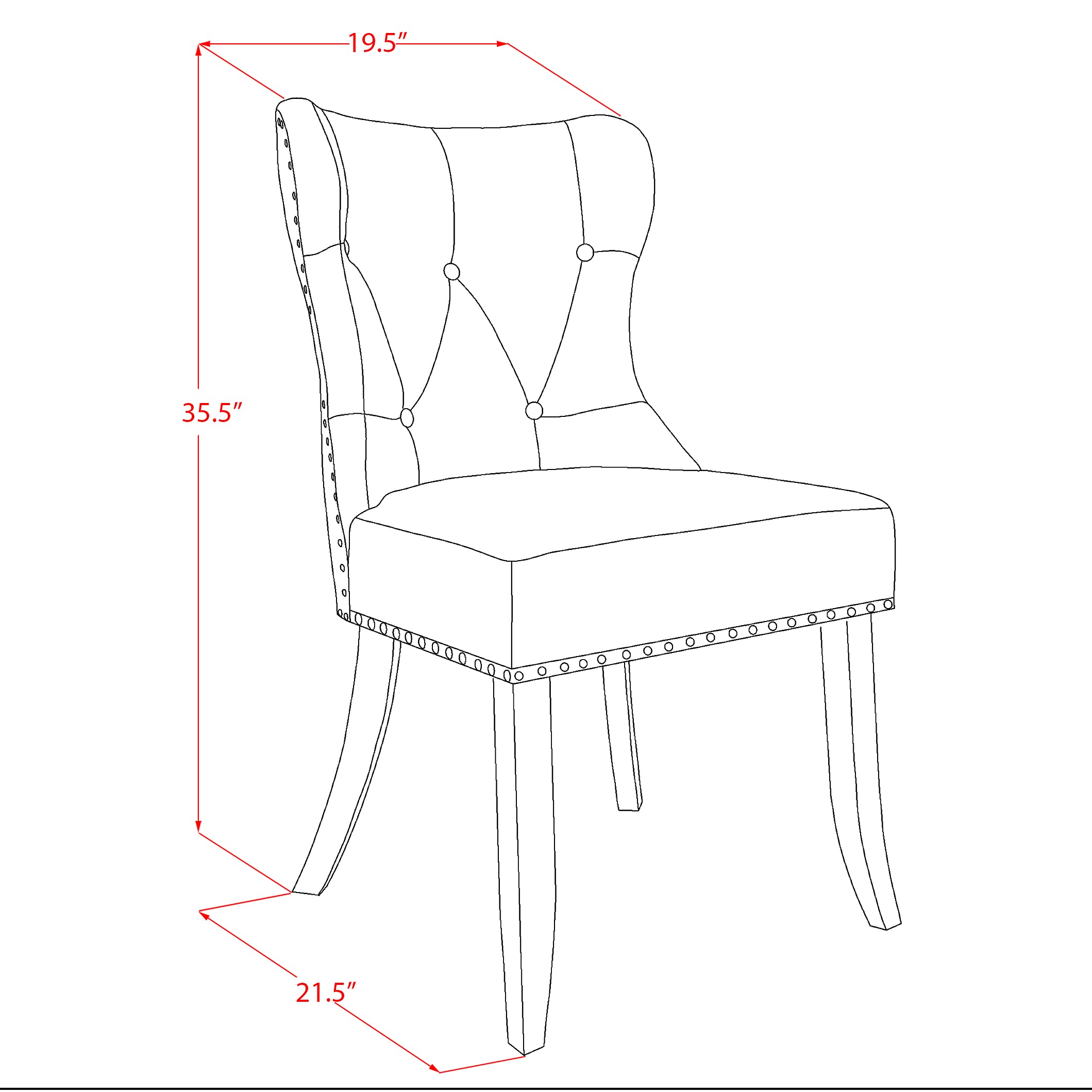 3 Piece Round Dining Table Set with Parsons Chairs
