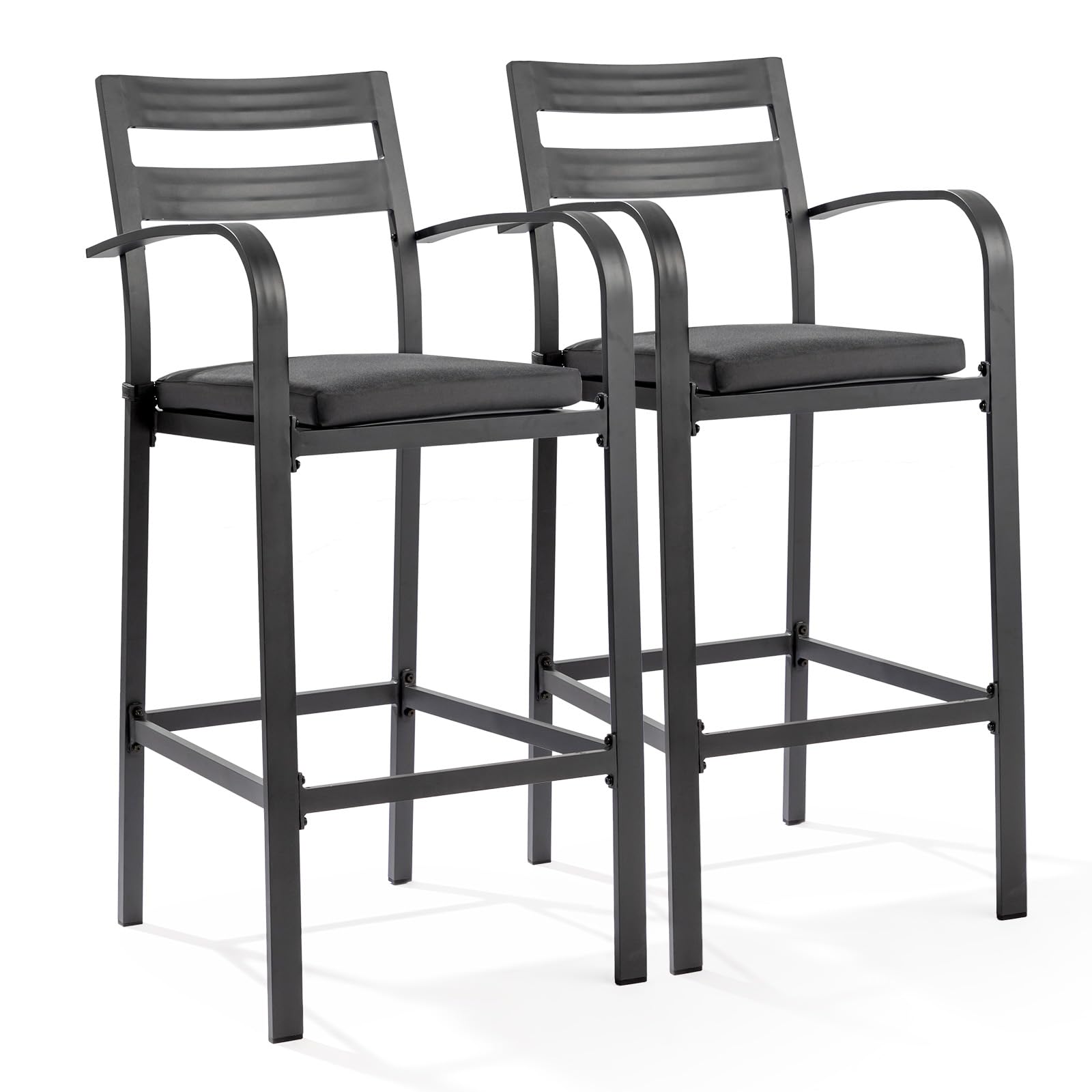Outdoor Bar Stools Set of 2 with Cushions