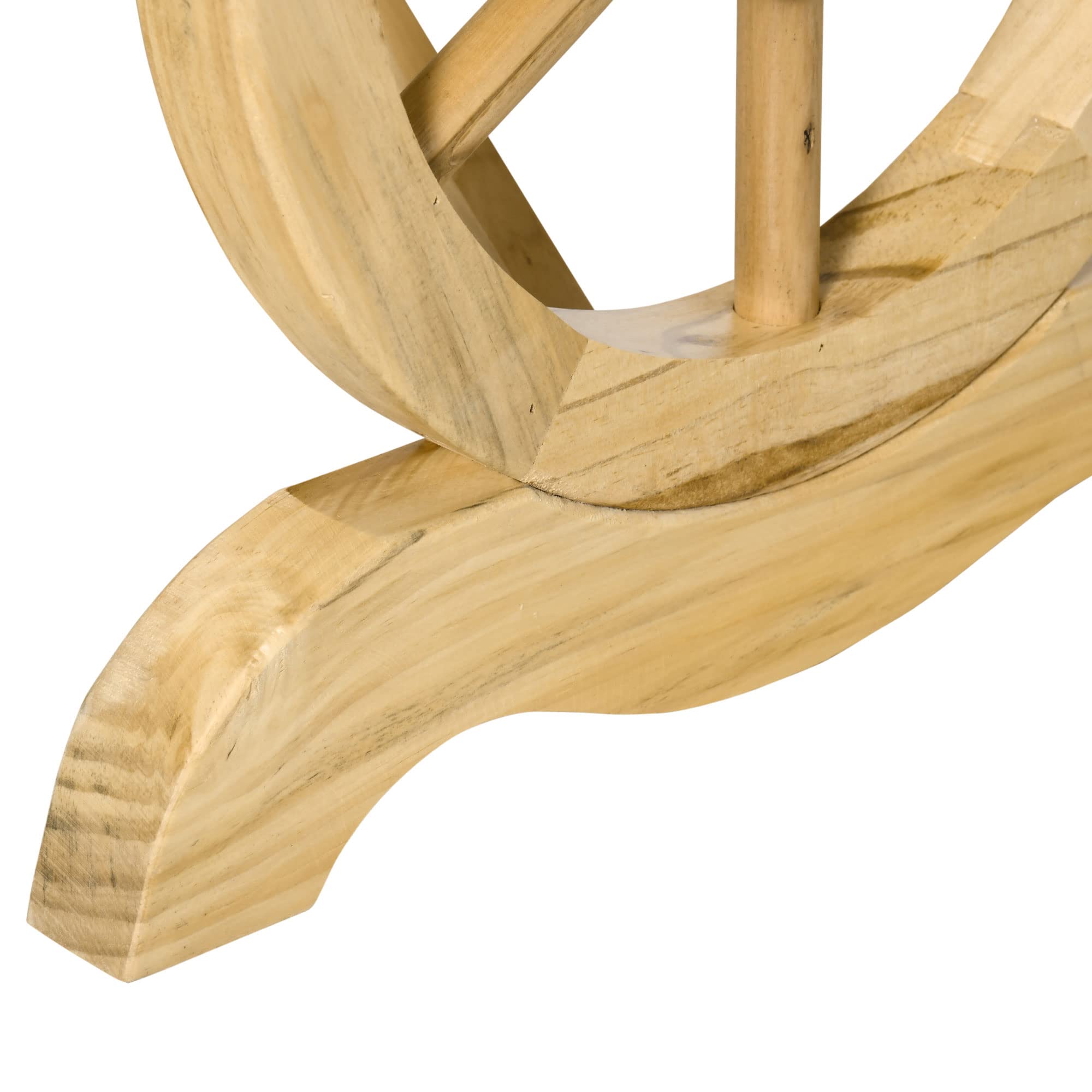 2-Person Wooden Wagon Wheel Garden Bench