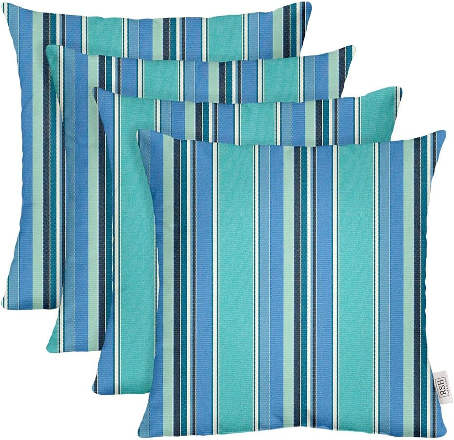Sunbrella Square Throw Pillows Set of 4 - 24x24 Outdoor Cushions