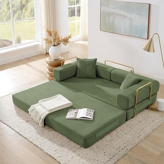 Convertible Sofa Bed 78 Inch Corduroy Sleeper Couch