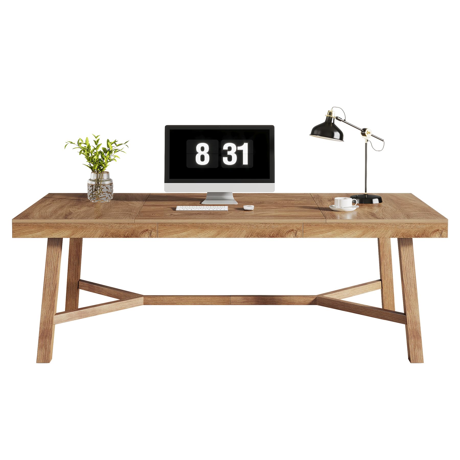 71-Inch Executive Desk with Sturdy Leg Structure
