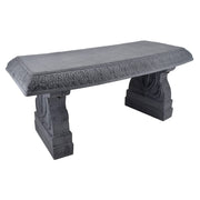 Fiberclay Garden Bench with Floral Engravings