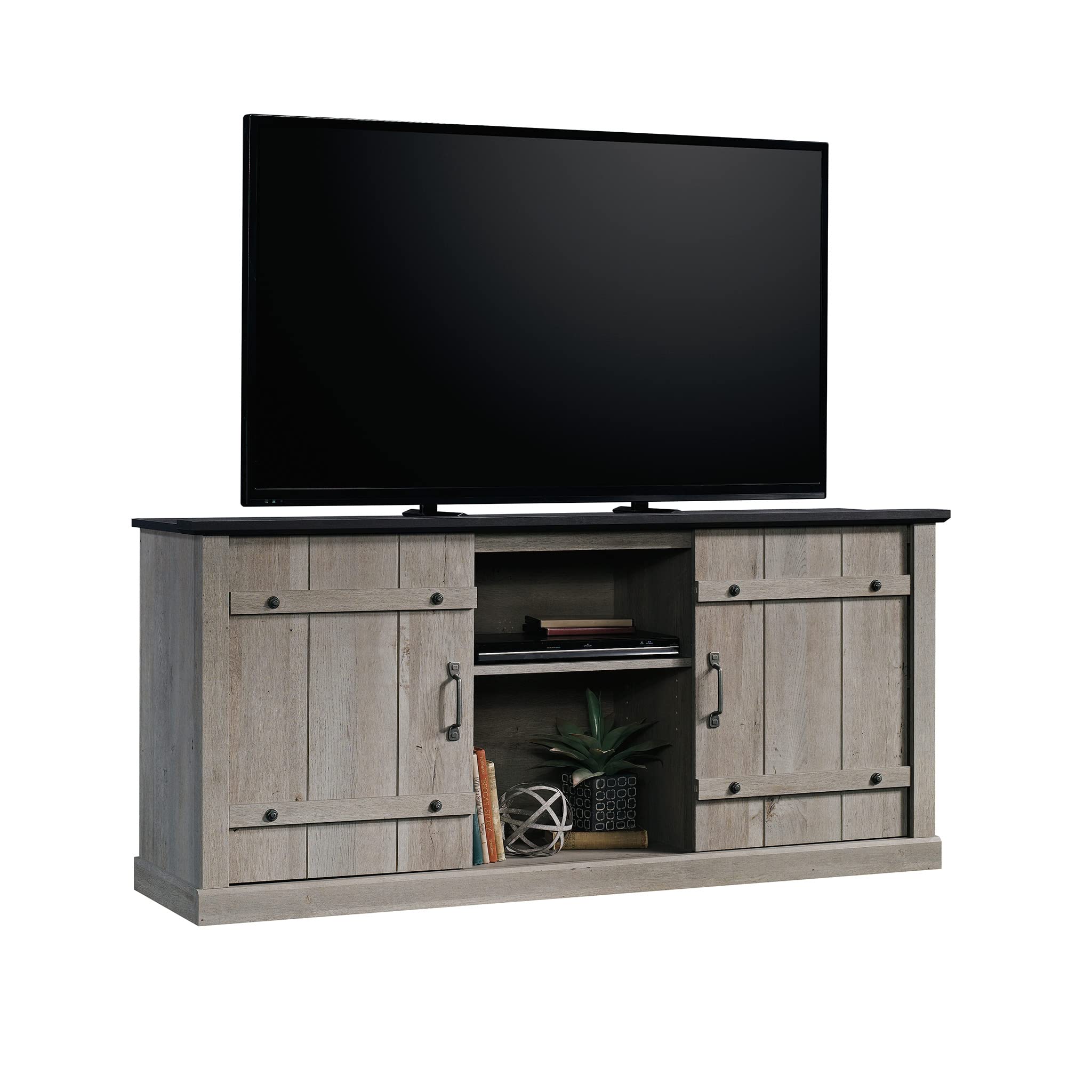 Modern Farmhouse TV Stand with Sliding Barn Doors
