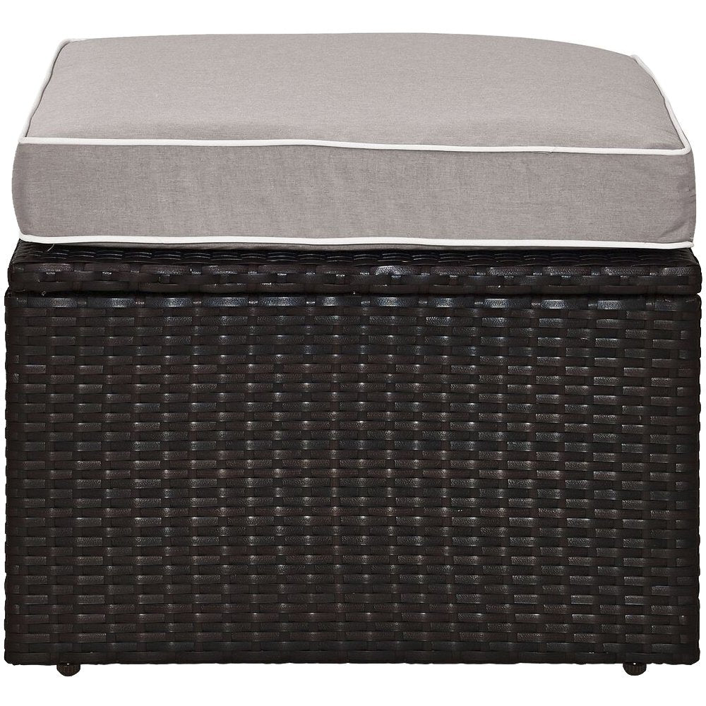 All-Weather Wicker Outdoor Ottoman